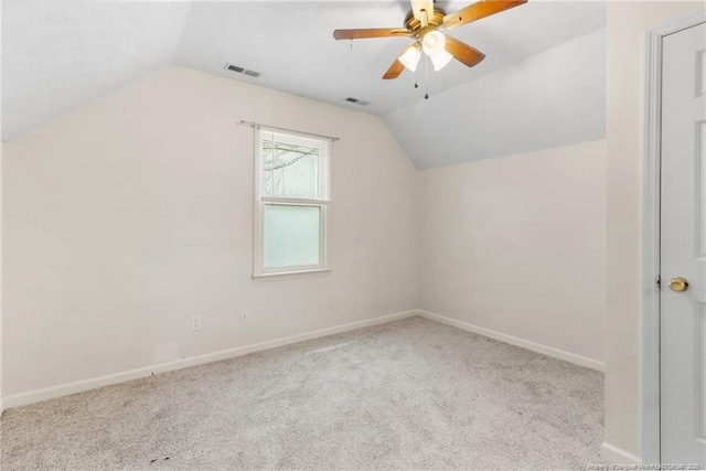 1266 Exeter Ln, Fayetteville, NC 28314 - bonus room with lofted ceiling, carpet flooring, baseboards, and a ceiling fan