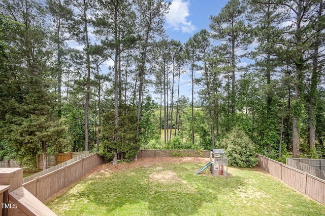 1211 Whispering Oak Ln, Durham, NC 27704 - view of yard featuring a playground