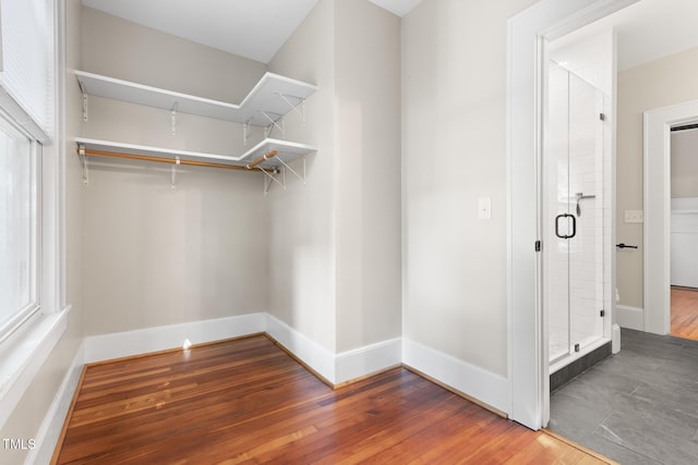 409 N Hyde Park Ave, Durham, NC 27703 - walk in closet with wood finished floors