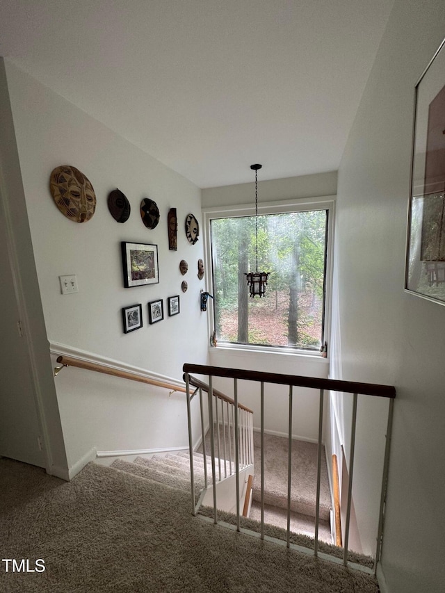 1708 Quail Ridge Rd, Raleigh, NC 27609 - hallway with carpet flooring and baseboards