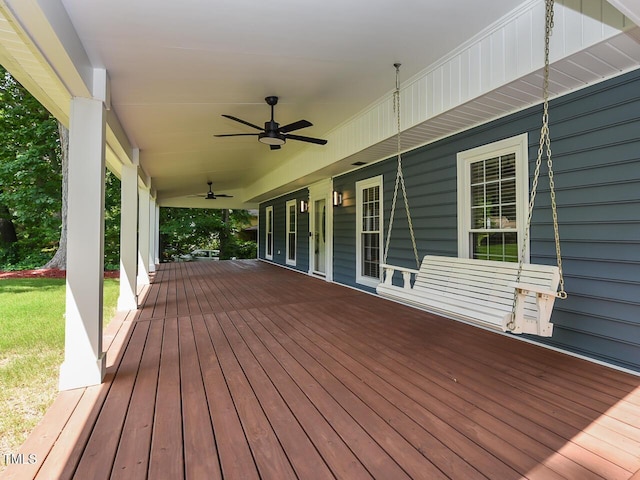 1215 Brookgreen Dr, Cary, NC 27511 - porch featuring a ceiling fan