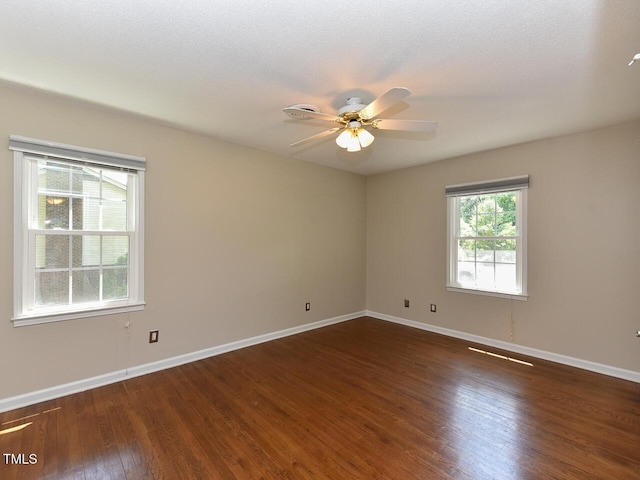 1215 Brookgreen Dr, Cary, NC 27511 - unfurnished room with wood finished floors, baseboards, and ceiling fan