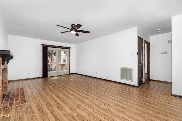 6516 Hearthstone Dr Unit 6516, Raleigh, NC 27615 - unfurnished living room featuring light wood finished floors, ceiling fan, and baseboards