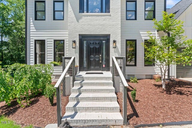 4408 Queenstown Ct, Raleigh, NC 27612 - doorway to property with crawl space