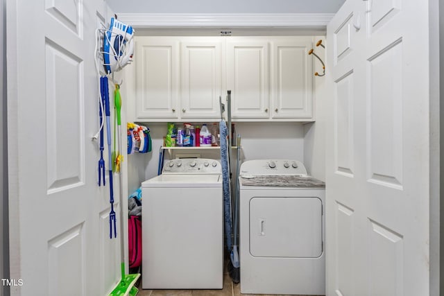 229 Hocutt Farm Dr, Clayton, NC 27527 - washroom with cabinet space, separate washer and dryer, and light tile patterned floors
