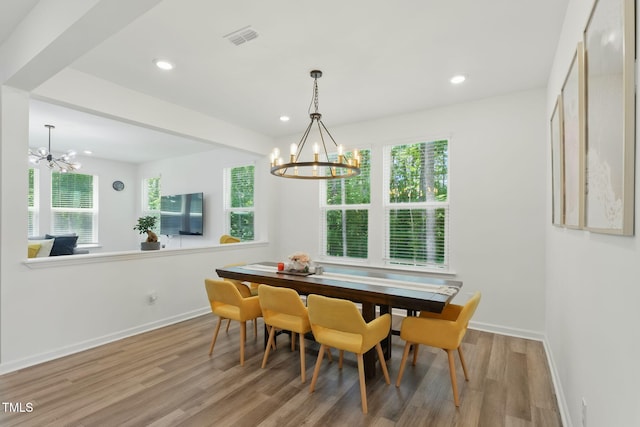 187 Harpers Landing Rd, Garner, NC 27529 - dining room featuring a chandelier, plenty of natural light, and recessed lighting