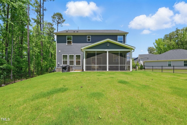 187 Harpers Landing Rd, Garner, NC 27529 - back of property featuring a sunroom