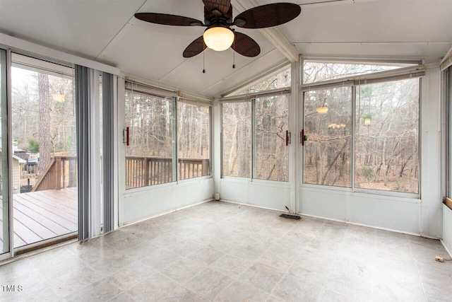 4009 Olde Coach Rd, Durham, NC 27707 - unfurnished sunroom with ceiling fan