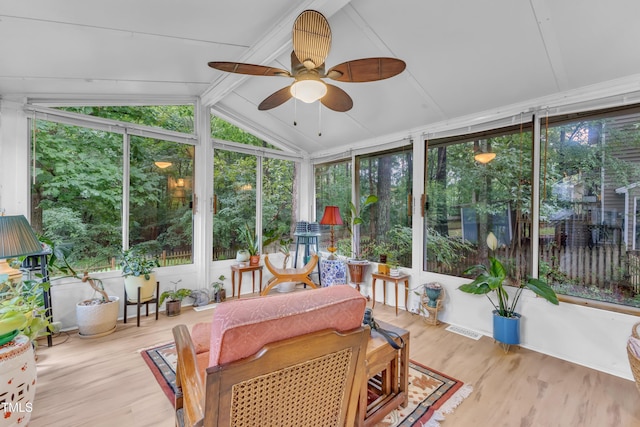 4009 Olde Coach Rd, Durham, NC 27707 - sunroom featuring ceiling fan and healthy amount of natural light