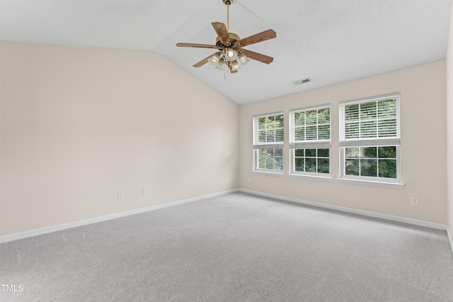 107 Woolard Way, Apex, NC 27502 - carpeted empty room featuring lofted ceiling, ceiling fan, and baseboards