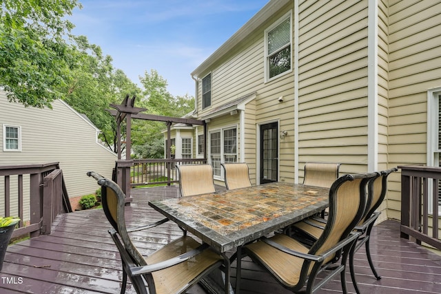 111 Catherwood Pl, Cary, NC 27518 - wooden deck with outdoor dining space