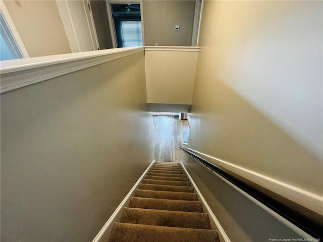 4179 Overhills Rd, Spring Lake, NC 28390 - stairway with wood finished floors