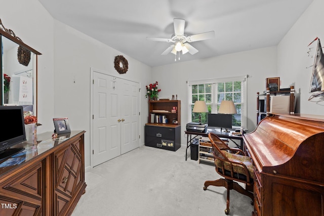 2313 Filigree Ct, Raleigh, NC 27614 - office space featuring light carpet and ceiling fan