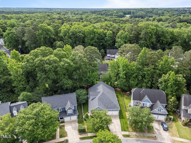 2313 Filigree Ct, Raleigh, NC 27614 - aerial perspective of suburban area featuring a forest
