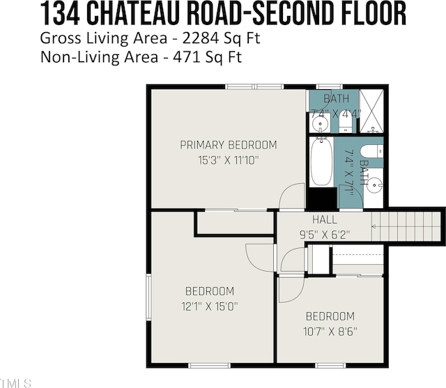134 Chateau Rd, Durham, NC 27704 - floor plan / room layout