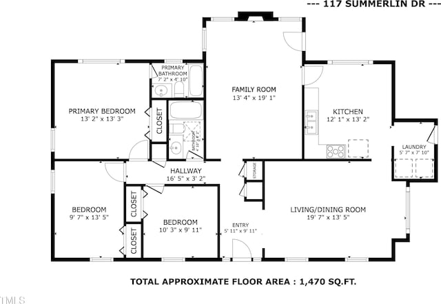 117 Summerlin Dr, Chapel Hill, NC 27514 - view of floor plan / room layout