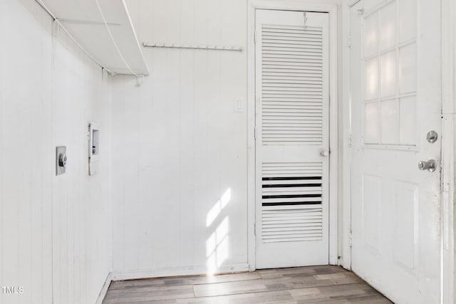 403 S Webb St, Selma, NC 27576 - laundry room with hookup for a washing machine and wood finished floors