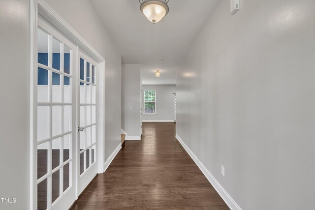 2018 Morehead Hill Ct, Durham, NC 27703 - hall with dark wood finished floors and baseboards