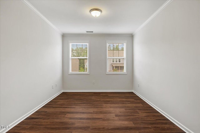 1704 Fawn Chase Ct, Wake Forest, NC 27587 - empty room featuring crown molding, dark wood-style flooring, and baseboards