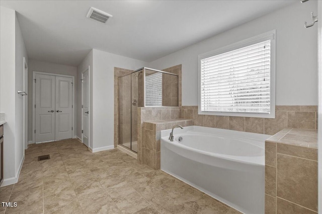 1704 Fawn Chase Ct, Wake Forest, NC 27587 - full bath with a garden tub, a shower stall, and vanity