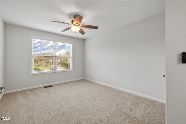 1704 Fawn Chase Ct, Wake Forest, NC 27587 - carpeted spare room featuring a ceiling fan and baseboards