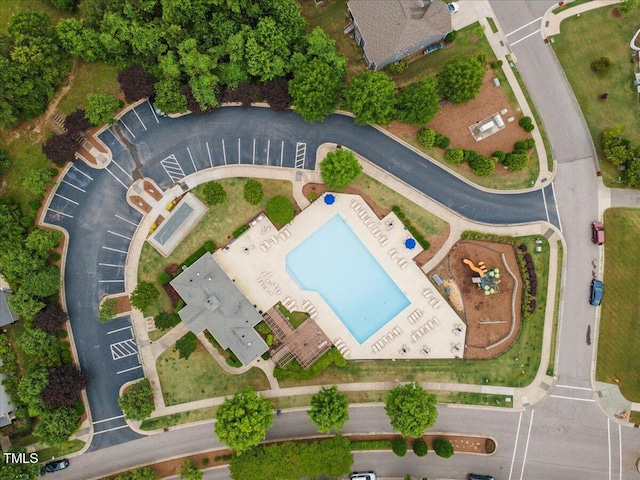 1704 Fawn Chase Ct, Wake Forest, NC 27587 - drone / aerial view of a pool area