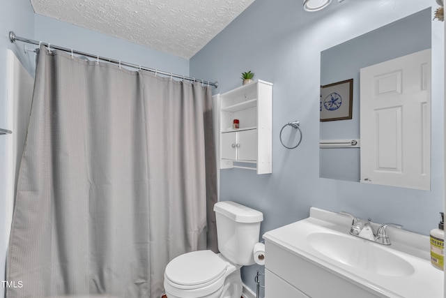 8361 Mcguire Dr, Raleigh, NC 27616 - full bathroom with vanity, a textured ceiling, and a shower with shower curtain