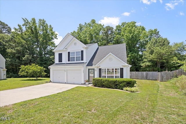 4805 Castle Crest Ct, Raleigh, NC 27616 - traditional-style home with driveway, a garage, and central AC