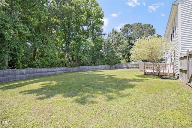 4805 Castle Crest Ct, Raleigh, NC 27616 - view of yard with a deck