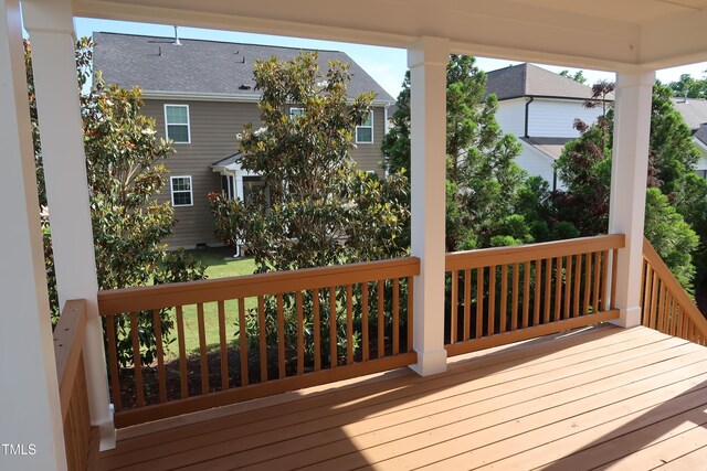 2309 Redbridge Ln, Apex, NC 27502 - view of wooden deck