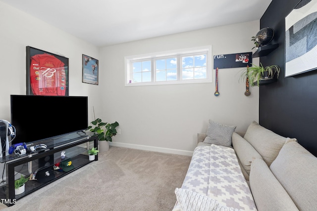 389 Whetstone Dr, Angier, NC 27501 - living room with baseboards and carpet flooring
