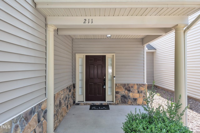 211 Westgrove Ct, Durham, NC 27703 - entrance to property with stone siding