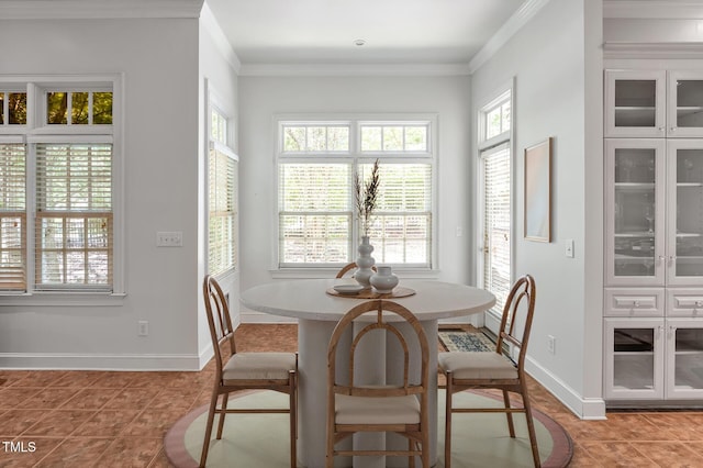 100 Sundance Pl, Chapel Hill, NC 27514 - dining area featuring light tile patterned flooring and ornamental molding
