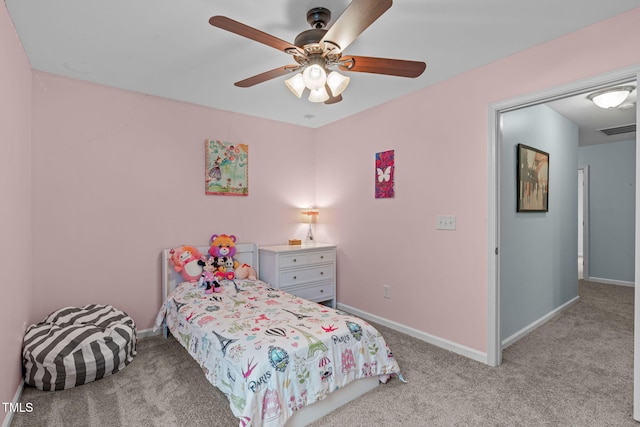 1939 Mostyn Ln, Apex, NC 27502 - bedroom featuring carpet floors, baseboards, and ceiling fan