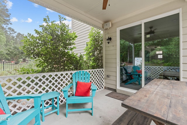 1939 Mostyn Ln, Apex, NC 27502 - view of patio / terrace with ceiling fan