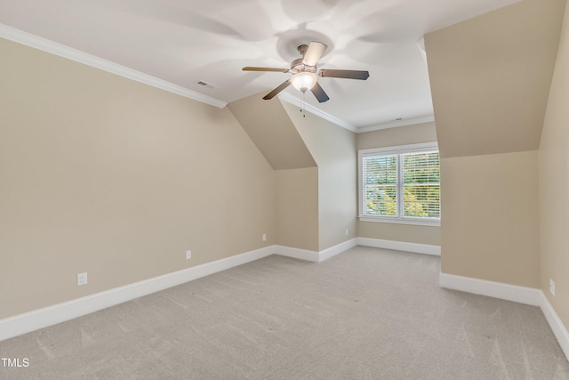 105 Somerley Dr, Garner, NC 27529 - additional living space featuring light colored carpet, a ceiling fan, baseboards, and lofted ceiling
