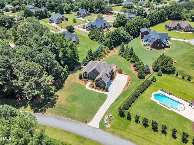 105 Somerley Dr, Garner, NC 27529 - aerial view of a pool area