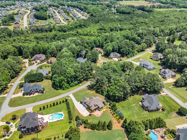 105 Somerley Dr, Garner, NC 27529 - aerial view of residential area with a pool