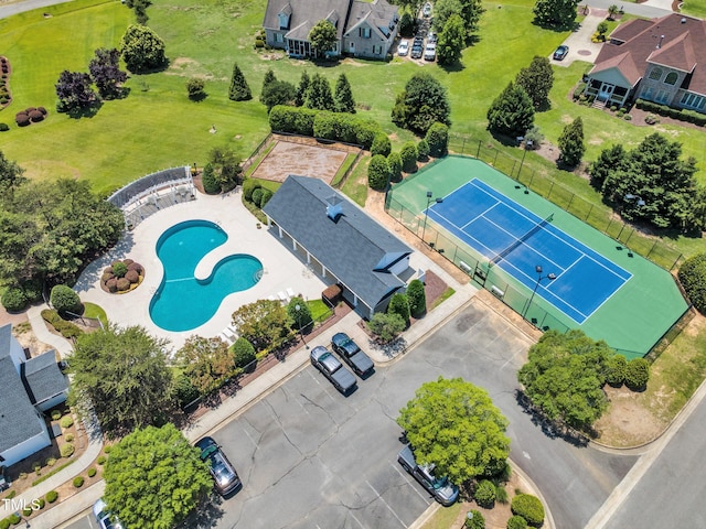105 Somerley Dr, Garner, NC 27529 - aerial view of a pool area