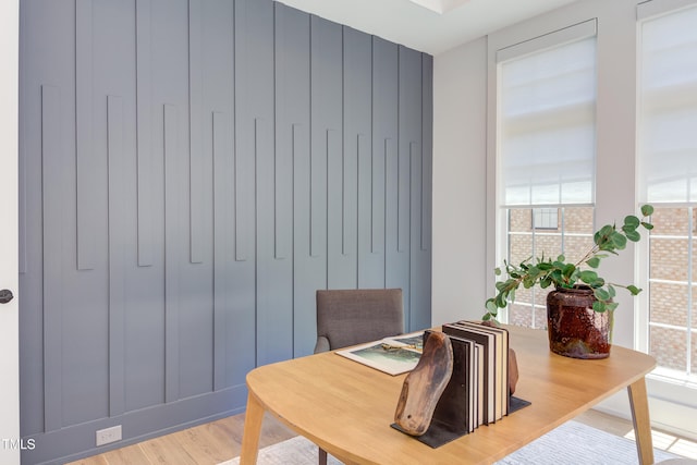 2114 Cowper Dr, Raleigh, NC 27608 - office area with light wood-style floors and healthy amount of natural light