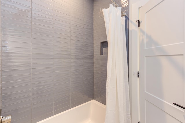 2114 Cowper Dr, Raleigh, NC 27608 - full bathroom featuring shower / bath combo with shower curtain