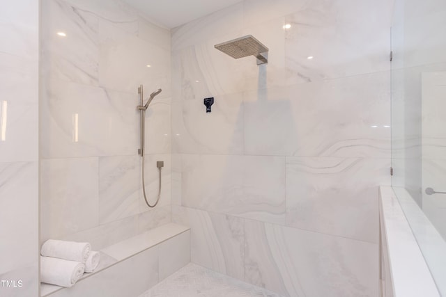 2114 Cowper Dr, Raleigh, NC 27608 - bathroom featuring tiled shower