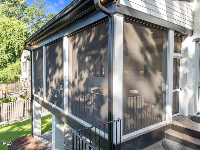 2114 Cowper Dr, Raleigh, NC 27608 - view of home's exterior featuring a sunroom