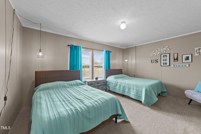 540 Pine Ridge Rd, Zebulon, NC 27597 - carpeted bedroom with a textured ceiling