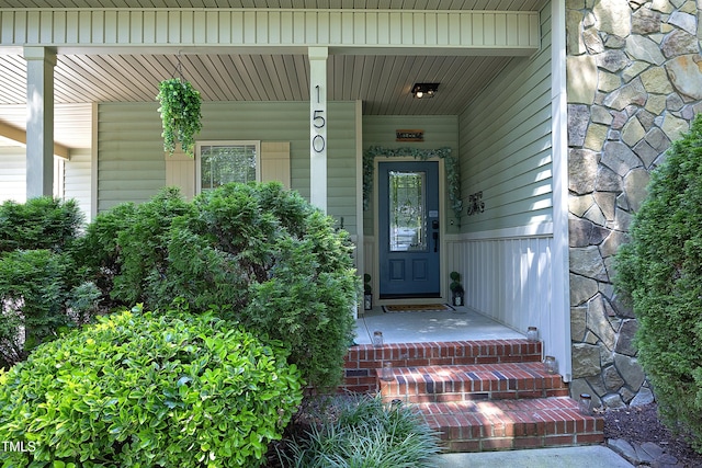150 Churchill Rd, Louisburg, NC 27549 - entrance to property featuring stone siding