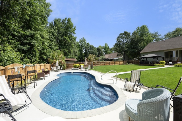 150 Churchill Rd, Louisburg, NC 27549 - view of pool featuring a patio area and a gazebo