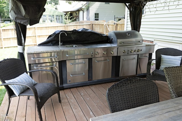 150 Churchill Rd, Louisburg, NC 27549 - deck with a grill