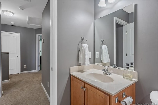 4943 Lion Heart Ln, Parkton, NC 28371 - bathroom with vanity, baseboards, and toilet