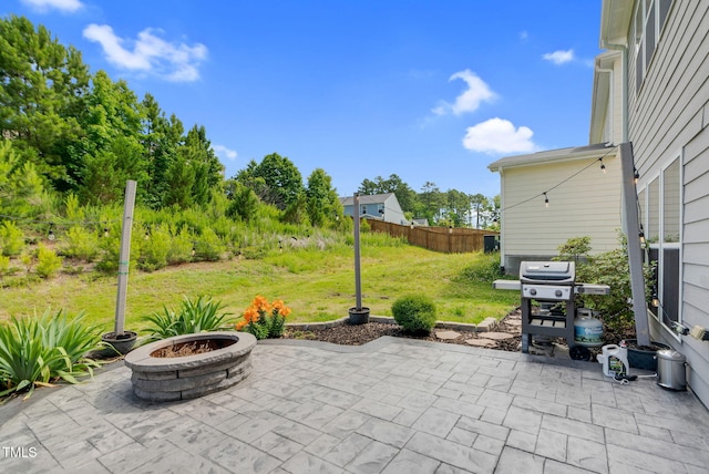 106 Elmsford St, Durham, NC 27703 - view of patio featuring a fire pit