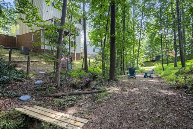 905 Balmoral Dr, Cary, NC 27511 - view of yard with central air condition unit
